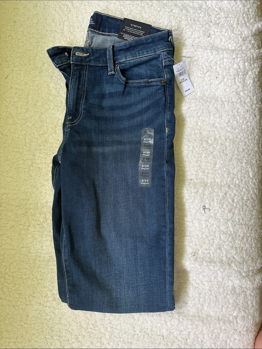 GAP Women's Straight Leg Jeans in Dark Indigo Blue